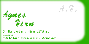 agnes hirn business card
